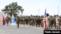 Armenia - U.S. and Armenian troops start a joint exercise at the Zar training ground near Yerevan, September 11, 2023.