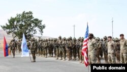 Armenia - U.S. and Armenian troops start a joint exercise at the Zar training ground near Yerevan, September 11, 2023.