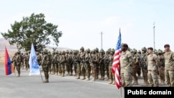 Armenia - U.S. and Armenian troops start a joint exercise at the Zar training ground near Yerevan, September 11, 2023.