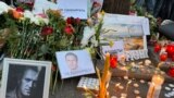 Belgrade, Serbia--Citizens pay their respects to Russian opposition leader Aleksei Navalny, February 16 2024