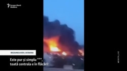 „Toată centrala este în flăcări”. Rachetele rusești au distrus cea mai mare centrală termoelectrică din regiunea Kiev