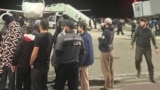 Anti-Semitic protest in Makhachkala, a crowd on the runway of the airport in Makhachkala in Dagestan 