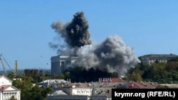 Earlier on September 22 Ukrainian forces appeared to have carried out a successful missile attack on Russia's Black Sea Fleet headquarters in Sevastopol, located on the occupied Crimean Peninsula.