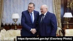 Аляксандр Лукашэнка і прэзыдэнт Сербскай Рэспублікі Босніі і Герцагавіны Міларад Додзік