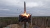 Russia test-fires a Yars intercontinental ballistic missile in nuclear drills from a launch site in Plesetsk, northwestern Russia, in October 2022. 