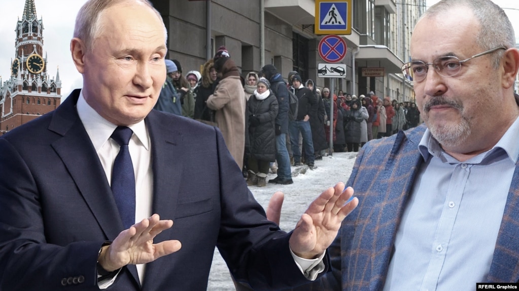 Владимир Путин и Борис Надеждин, коллаж