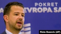 Jakov Milatović tokom intervjua za agenciju Asošijejted pres u Podgorici, 4. aprila