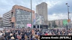 Protest podrške tužiteljkama Višeg javnog tužilaštva u Beogradu, za koje se navodi da su smenjene nakon što su istraživale malverzacije u najvećem državnom preduzeću Elektroprivredi Srbije, Beograd 2. mart 2023.