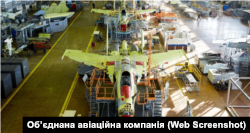 Unitate de ansamblare de la o fabrică din Komsomolsk-on-Amur, Rusia, în care sunt produse avioane de război Suhoi.