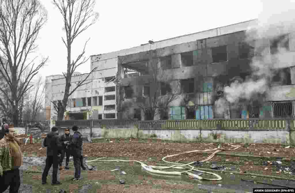 A maternity hospital was targeted in the city of Dnipro, in the Dnipropetrovsk region in southeastern Ukraine.