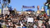 از تصاویر اعتراضات دانشجویی علیه جنگ غزه در آمریکا