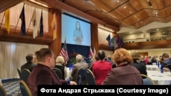 Выступ Ціханоўскай на Беларускім бізнэс-форуме ў ЗША