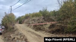 Pamje nga rruga që po ndërtohej në lagjen Mikronaselje, në Mitrovicën e Veriut, 25 tetor 2023.