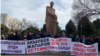 Акция протеста торговцев в Бишкеке, 2 марта 2023 г.