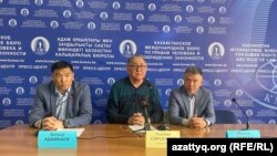 Члены «народного парламента»: Батыр Адайбаев, Рысбек Сарсенбайулы, Мухтар Тайжан. 5 апреля 2023 года