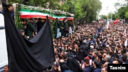 Възпоменателна церемония в памет на иранския президент Ебрахим Раиси в град Тебриз, 21 май 2024. 
