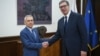 Ambasador Rusije Aleksandar Bocan Harčenko i predsednik Srbije Aleksandar Vučić, decembar 2023.