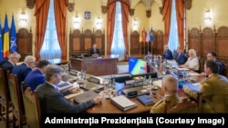 Ședința CSAT de la București, convocată și prezidată de președintele Klaus Iohannis, la 20 iunie 2024. 