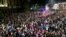 Georgia - overnight protest over foreign agent bill on May 12-13 - screen grab