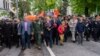 Membri și simpatizanți ai Partidului Socialiștilor din R. Moldova în drum spre Complexul Memorial „Eternitate”, 9 mai 2023.