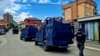 Poliția kosovară în Mitrovica de Nord.