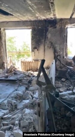 Те, що залишилося від помешкання подружжя в Маріуполі