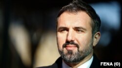 Igor Stojanović, potpredsjednik Federacije Bosne i Hercegovine i član Socijaldemokratske partije (SDP) u Sarajevu, 20. februara 2023. godine. 