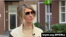 Ирина Белоцерковец во время интервью Крым.Реалии