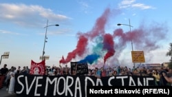 Protest "Srbija protiv nasilja" u Novom Sadu 7. jula 2023.