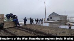 Батыс Қазақстан облысындағы су тасқыны. Облыстық төтенше жағдайлар департаменті таратқан фото.