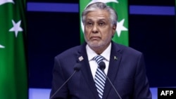 اسحق ډار د وينا په حال کې - انځور له ارشيفه 