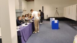 O sectie de vot de la muzeul Autoworld din Bruxelles. 