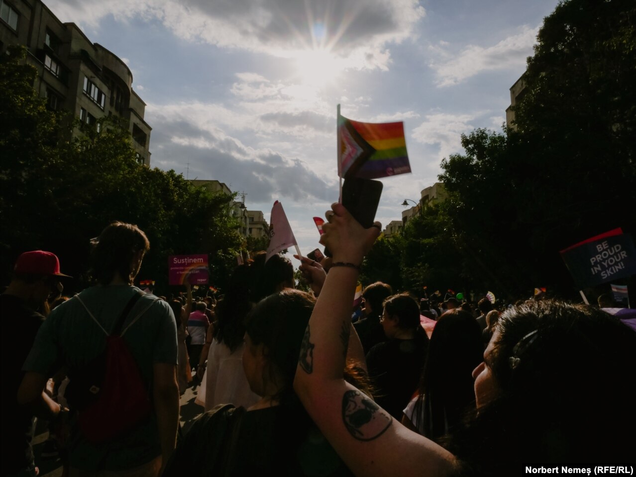 The influential Orthodox Church, to which more than 85 percent of Romanians belong according to census data, has repeatedly spoken out against civil partnerships.Ã‚Â  TheÃ‚Â constitution of Romania defines the family as a freely consented marriage between spouses, without specifying gender.Ã‚Â  Ã‚Â 