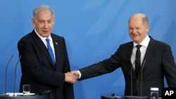 საილუსტრაციო ფოტო: გერმანიის კანცლერი ოლაფ შოლცი (მარჯვნივ) და ისრაელის პრემიერ-მინისტრი ბენიამინ ნეთანიაჰუ. ბერლინი, 16 მარტი, 2023.