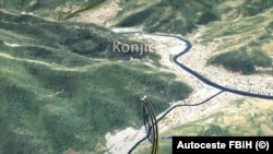 Bosna i Hercegovina, vizualni pregled budućeg 11 kilometara dugog tunela Prenj na jugu Bosne i Hercegovine. 