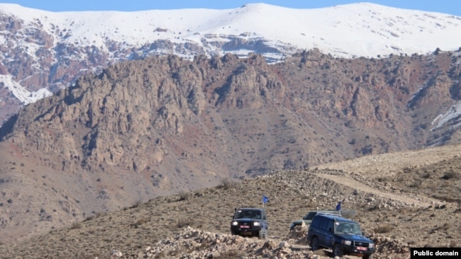 Armenia - European Union monitors patrol Armenia's border with Azerbaijan, February 20, 2023.