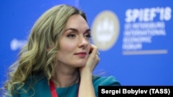 Ксения Франк на Петербургском международном экономическом форуме, 24 мая 2018 года
