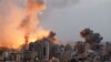 Explozii uriașe sunt văzute în timpul bombardamentelor israeliene în Gaza, pe 9 octombrie 2023. Israelul a impus un asediu total asupra Fâșiei Gaza, ca răspuns la atacul surpriză al Hamas de sâmbătă.