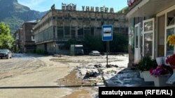 The consequences of the flood in the city of Alaverdi, Lori Province, Armenia. May 27, 2024.