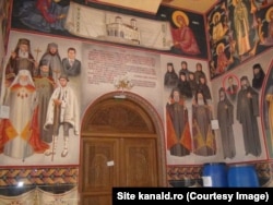 Noua pictură de la Mănăstirea Maglavit nu îl mai prezintă pe sponsorul Gigi Becali. În locul său apar șase călugărițe.