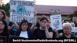 УКРАЇНА -- Роковини загибелі українських військовополонених в Оленівській колонії. Пам'ятна акція. Київ, 29 липня 2023 року