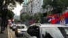 Belgrade, Serbia - hundreds of cars with Serbian flags in the central streets of the capital, after the Resolution on genocide in Srebrenica has been passed in the UN