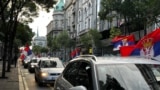 Belgrade, Serbia - hundreds of cars with Serbian flags in the central streets of the capital, after the Resolution on genocide in Srebrenica has been passed in the UN