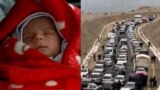 Bebeluș născut în ziua când a început războiul și armeni plecând din Nagorno-Karabah
