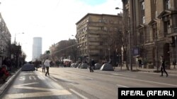 Studenti u improvizovanom kampu u Beogradu, 29. decembar 2023.