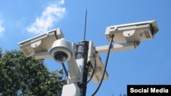 Камеры видеонаблюдения на улице в Бишкеке.