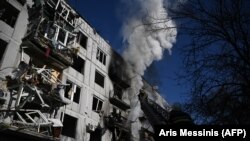 تخریبات ناشی از حملات راکتی روسیه بر مناطق مسکونی در اوکراین 