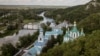 The Svyatohirsk Lavra, one of Ukraine's major Orthodox spiritual centers, overlooks the Siverskiy Donets River.