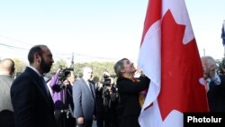 Armenia - Canada's Foreign Minister Melanie Joly inaugurates the Canadian Embassy in Yerevan, October 25, 2023.