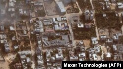 تصویری هوایی که بیمارستان تل الهوا را پس از حملات اسرائیل به شهر غزه در ۱۲ نوامبر سال گذشته (اواسط پاییز) نشان می‌دهد.